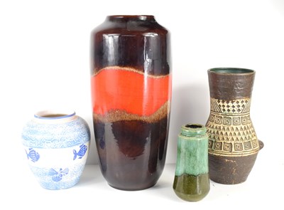 Lot 45 - A group of West German pottery vases to...