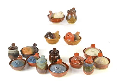 Lot 29 - A group of studio art pottery trinket dishes...