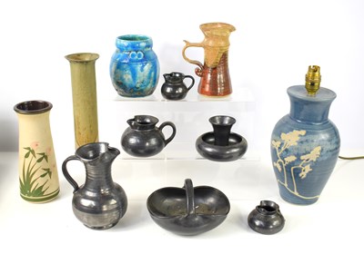 Lot 42 - A group of studio pottery to include Prinknash...