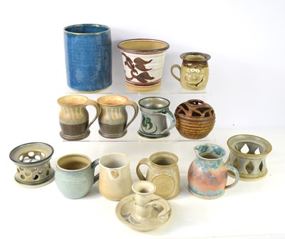 Lot 44 - A group of studio pottery to include a "Pretty...