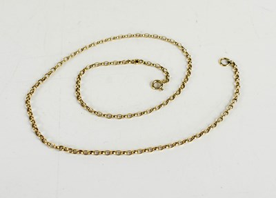 Lot 79 - A 9ct gold belcher chain, 5.25g, 45.5cm long.