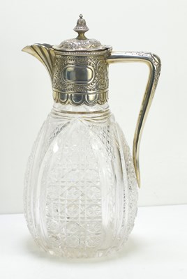 Lot 427 - A Victorian silver topped claret jug, with...