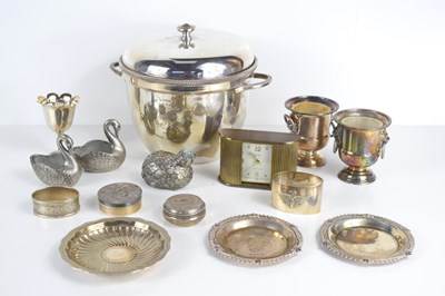 Lot 410 - A group of silver and silver plated wares,...