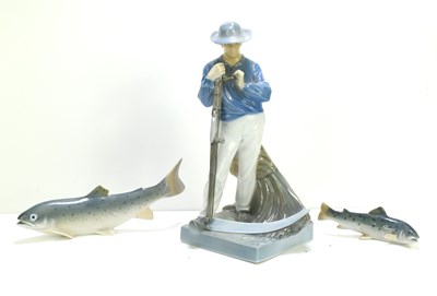 Lot 254 - A Royal Copenhagen figure of a farm worker...