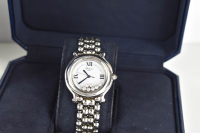 Lot 301 - A lady's Chopard 'Happy Sport', stainless...