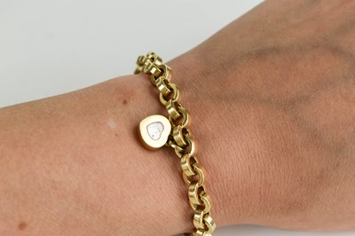 Lot 3 - A Chopard 18ct gold 'Happy Diamond' bracelet...