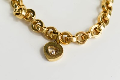 Lot 3 - A Chopard 18ct gold 'Happy Diamond' bracelet...