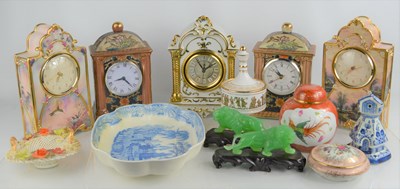 Lot 63 - A quantity of clocks and ceramics to include...