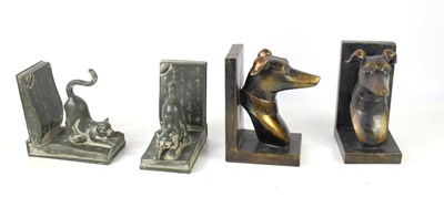 Lot 307 - A modern pair of decorative dog bookends...