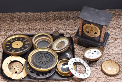 Lot 292 - A group of 19th century and later clock parts,...