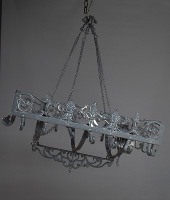 Lot 515 - A Victorian style ceiling mounted pot / pan rack.