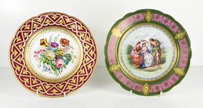 Lot 204 - A Royal Vienna cabinet plate depicting three...