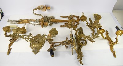 Lot 502 - A collection of wall sconces in the Rocco...