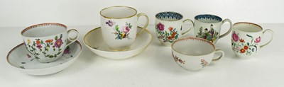 Lot 243 - Two Worcester cups, a Derby cup and saucer...