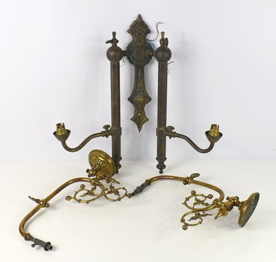 Lot 499 - A pair of early 20th century wall sconces for...