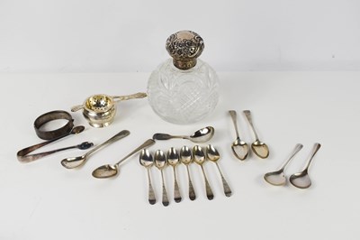 Lot 286 - A 19th century silver and cut glass dressing...