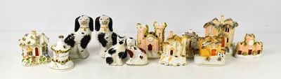 Lot 196 - A group of 19th century Staffordshire pottery,...