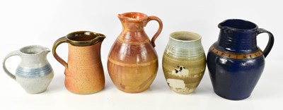 Lot 66 - A selection of Studio pottery, including a jug...
