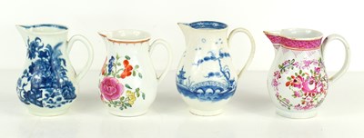 Lot 262 - Four 18th century sparrow beak cream jugs, two...