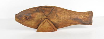 Lot 13 - A Studio pottery fish, with incised detail,...