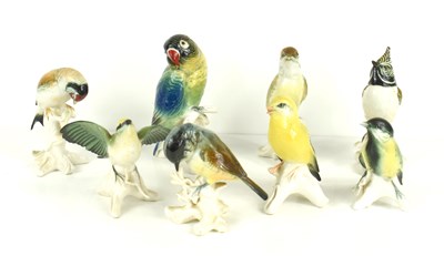 Lot 238 - A group of Karl Ens porcelain birds to include...