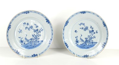 Lot 447 - Two 18th century Chinese export blue and white...