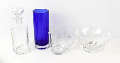 Lot 15 - A Dartington glass bowl, together with a blue...
