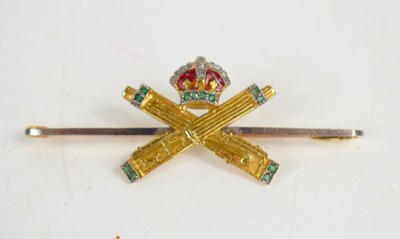 Lot 21 - A 15ct gold and enamel sweetheart brooch for...