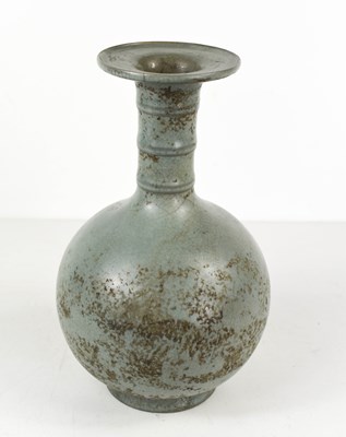 Lot 448 - A celadon glazed Chinese bottle vase, with...