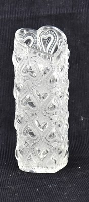 Lot 270 - A Lalique "Amour" heart shaped crystal glass...