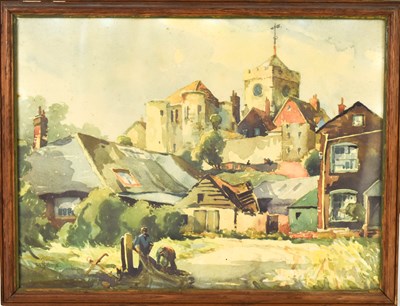 Lot 463 - W Hyams (20th century): Townscape, Watercolour,...