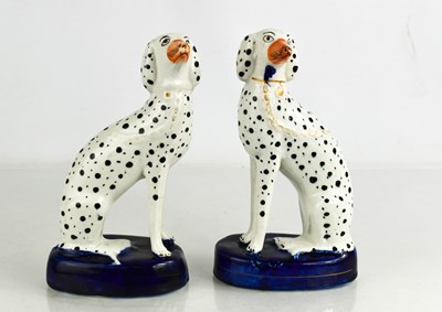 Lot 82 - A pair of 19th century Staffordshire dogs,...