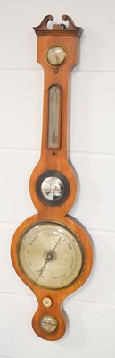 Lot 291 - A 19th century mahogany cased wheel barometer,...