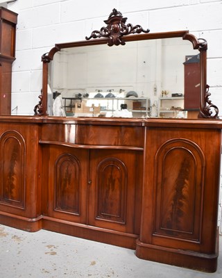 Lot 534 - A Victorian mahogany sideboard with mirrored...