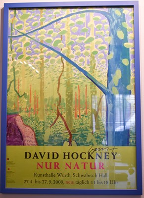 Lot 75 - A David Hockney exhibition print titled Nur...