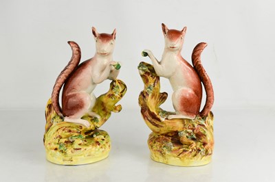 Lot 112 - A pair of late 19th century Staffordshire...