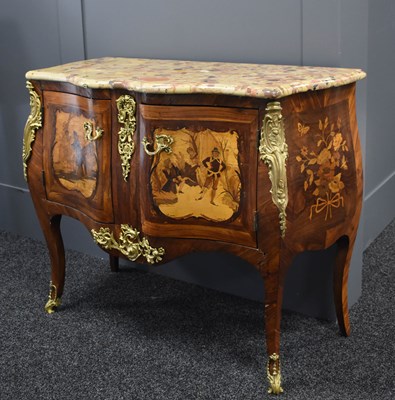 Lot 532 - A 19th century French serpentine marquetry...