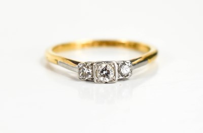 Lot 117 - An Art Deco 18ct gold, platinum and diamond...