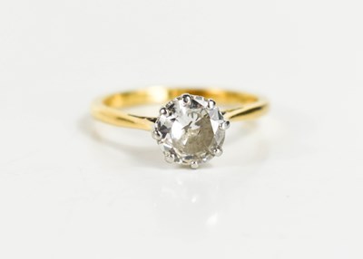 Lot 278 - An 18ct and solitaire diamond ring, the...