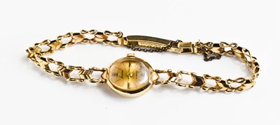 Lot 359 - A lady's 9ct gold cased Accurist wristwatch,...