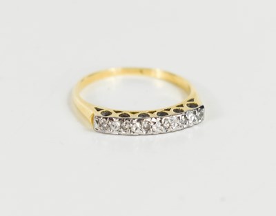 Lot 156 - An 18ct gold and diamond illusion set ring,...