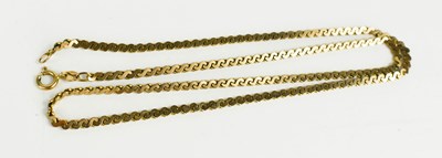 Lot 50 - A 9ct gold necklace, composed of S-form links,...