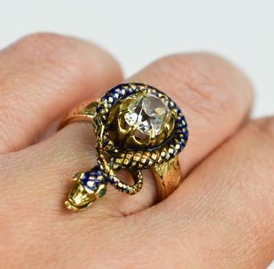 Lot 40 - An early 19th century 18ct gold, enamel and...