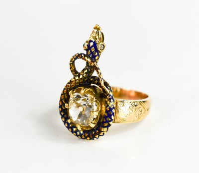 Lot 40 - An early 19th century 18ct gold, enamel and...