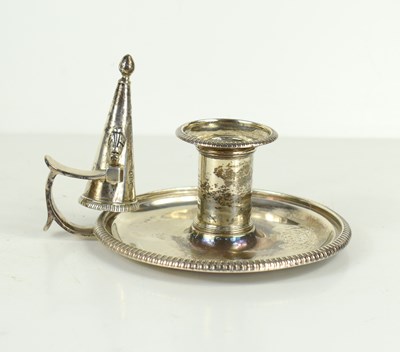 Lot 434 - A George III silver chamberstick with...