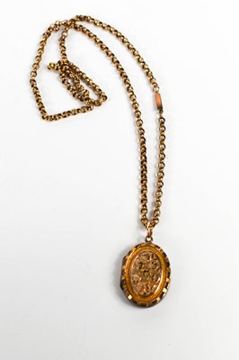 Lot 161 - An early 20th century 9ct gold locket of oval...