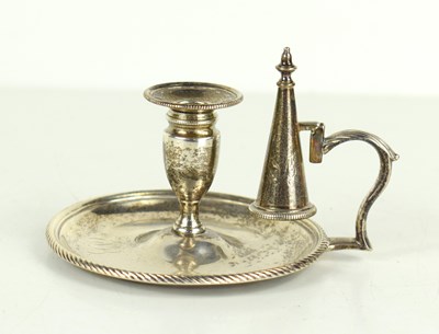 Lot 393 - A George III small silver chamberstick, the...