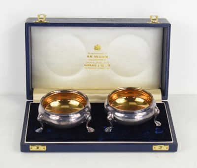 Lot 387 - A pair of Mappin and Webb silver salts with a...