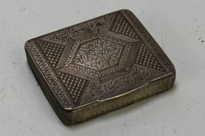 Lot 424 - An Imperial Russian silver snuff case with...