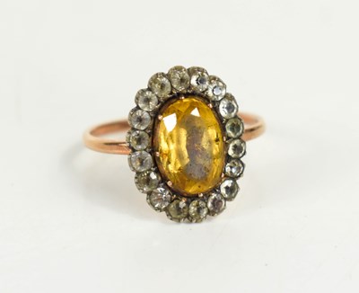 Lot 110 - A 19th century paste dress ring, size S.